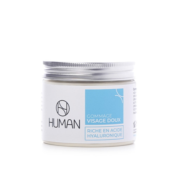 Gommage visage doux riche en Acide Hyaluronique